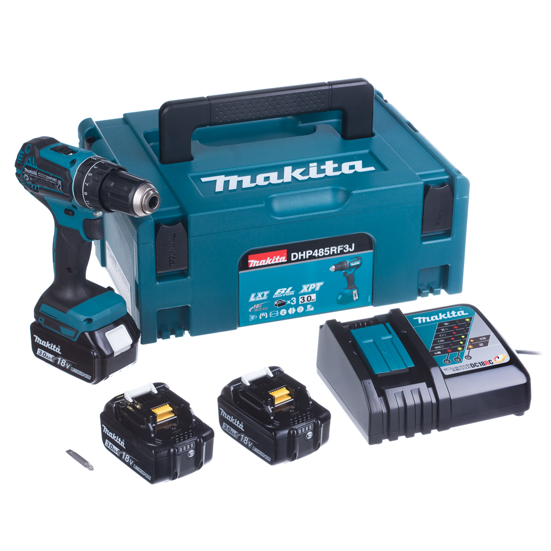 Wiertarko-wkrętarka udarowa Makita DHP485RF3J